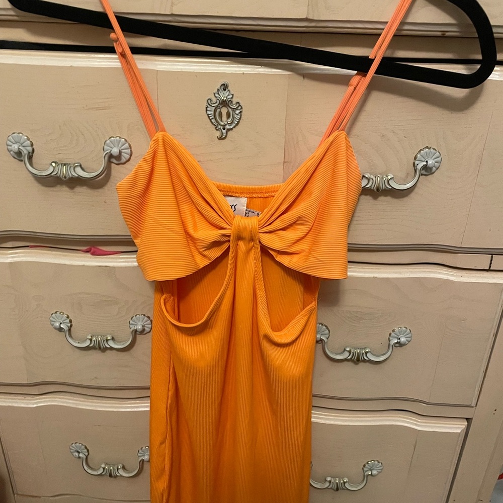 Princess Polly Vibrant Orange Knot Dress